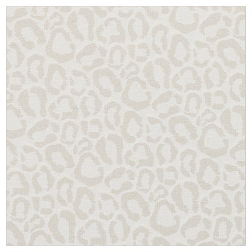 Beige Leopard Animal Print Fabric | Zazzle