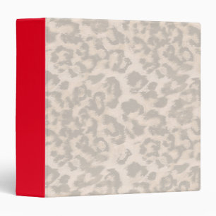 Beige leopard print. 3 ring binder