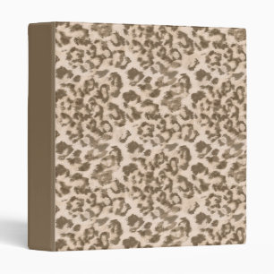 Beige leopard print . 3 ring binder