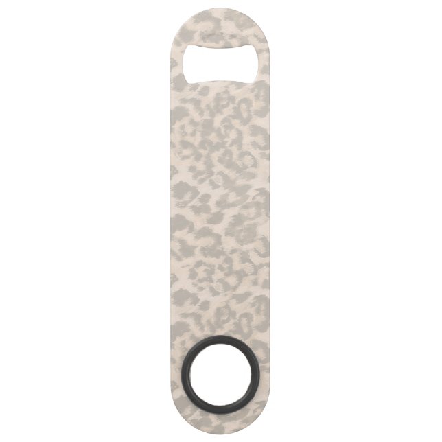 Beige leopard print . bar key (Front)