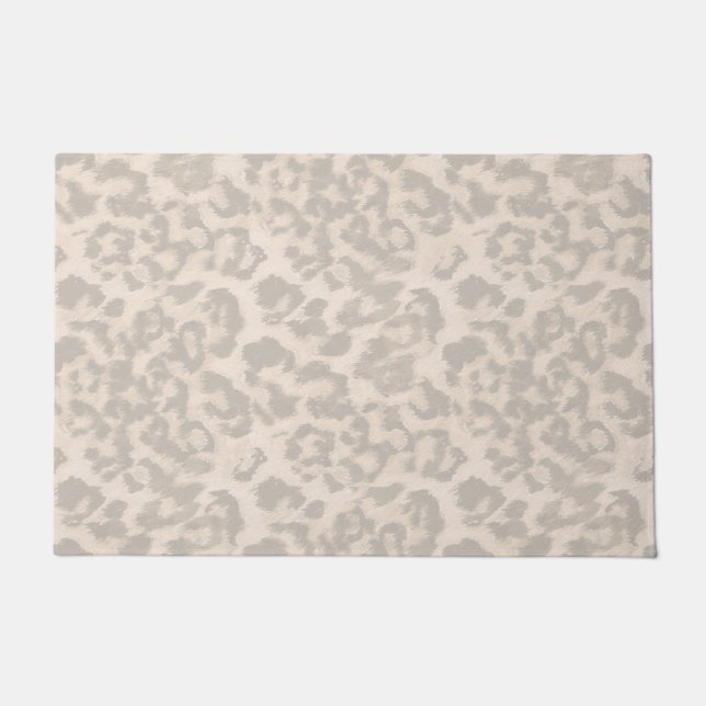 Beige leopard print. doormat (Front)
