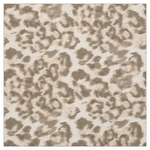 Beige leopard print . fabric