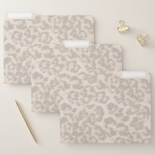 Beige leopard print . file folder