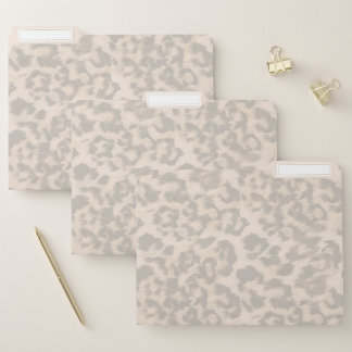 Beige leopard print . file folder