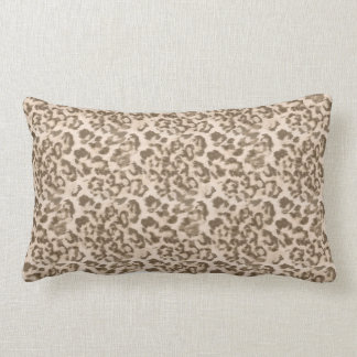 Beige leopard print . lumbar pillow