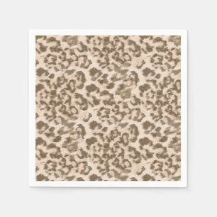 Beige leopard print . napkins