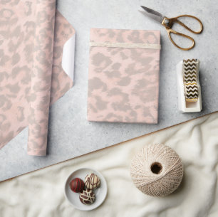 Beige leopard print. wrapping paper