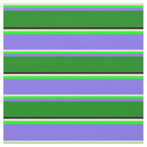 Beige, Lime, Medium Slate Blue, Green & Black Fabric
