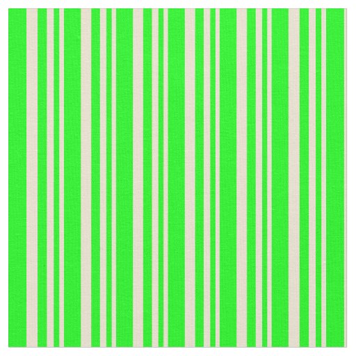 Beige & Lime Stripes Pattern Fabric