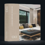 Beige Linen Company Logo Design Project Photo 3 Ring Binder<br><div class="desc">Designed for Interior Designers Decorators,  Home Renovators and Remodeling firms. This binder is ideal for organizing your client's portfolio information. 

This product features a template placeholder image that is a combination of artistic elements and cutting-edge AI technology. #generativecontent</div>