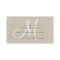 Beige Linen Grey Simple Plain Monogram