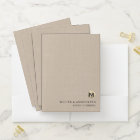 Beige Linen Luxury Gold Initial Logo