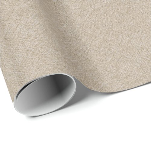 Beige Linen Texture Wrapping Paper