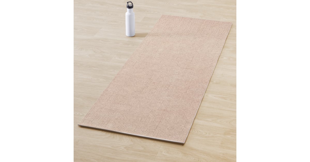 Beige Linen Yoga Mat | Zazzle
