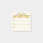 Beige Little List Of Big Gratitude Post-it Notes
