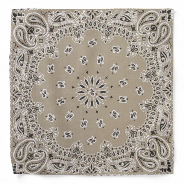 Beige Mandala Bandana (Front)