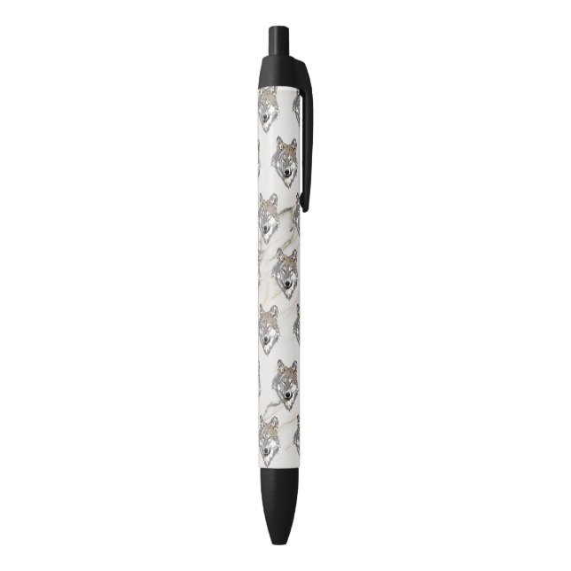 Beige Marble And Gray Wolf Pen (Bottom (Vertical))