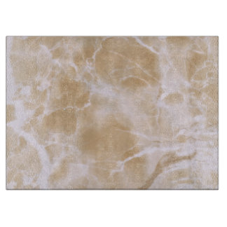 Beige Marble Decorative Glass Cutting Board