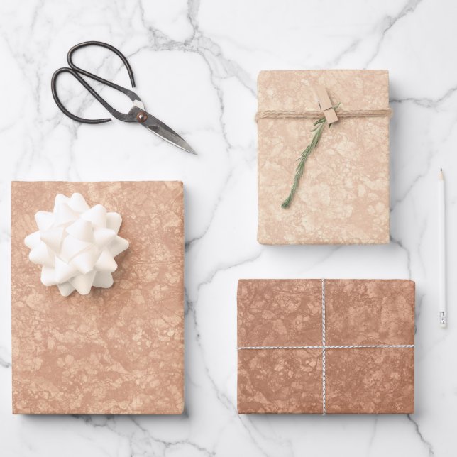 Beige Marble Terrazzo Texture  Wrapping Paper Sheets (Front)