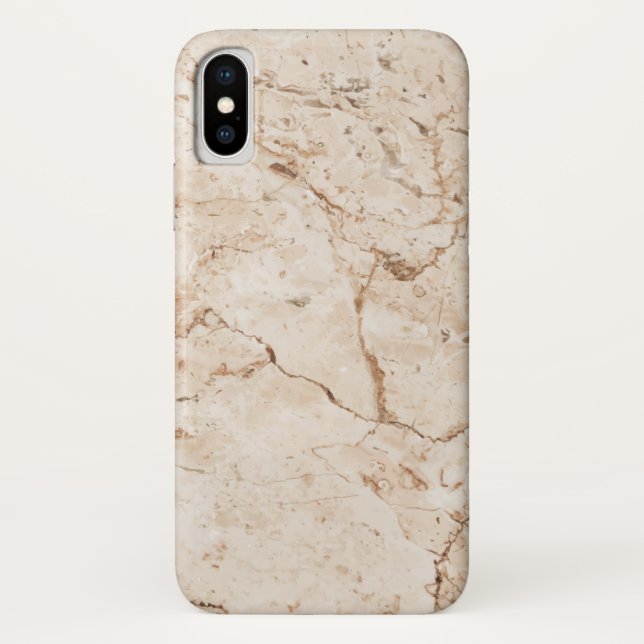 Beige Marbled With Grain Case-Mate iPhone Case (Back)