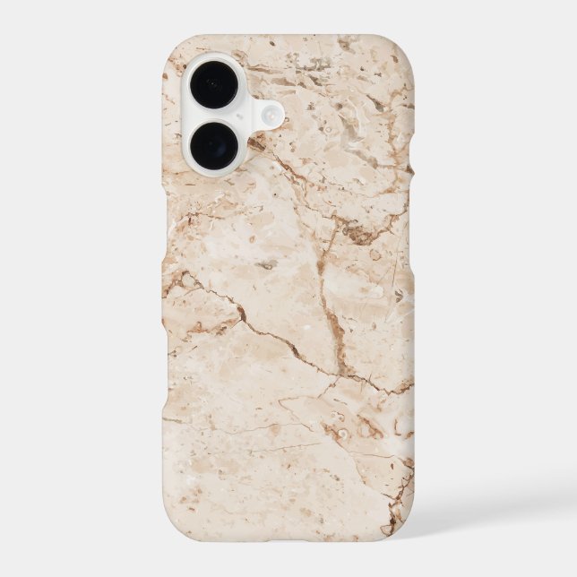 Beige Marbled With Grain Iphone Case (Back)