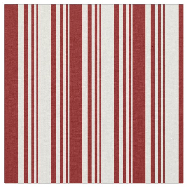 Beige & Maroon Colored Pattern of Stripes Fabric (Close Up)