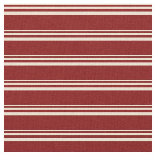 Beige & Maroon Lines/Stripes Pattern Fabric