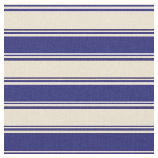 Beige & Midnight Blue Pattern Fabric
