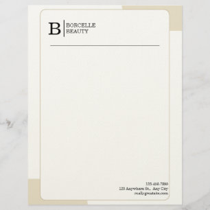 Beige Minimal Professional Business Letterhead