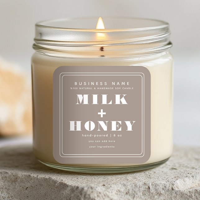 Beige Minimalist Modern Candle Product Label (Creator Uploaded)