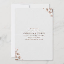 Beige Minimalist Wedding Invitation