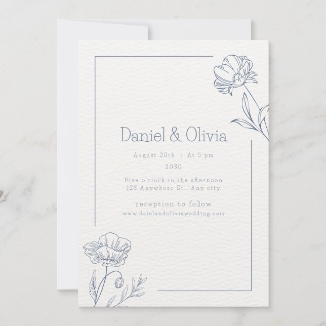 Beige Minimalist Wedding Invitation (Front)
