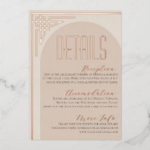 Beige Modern Deco Arch Enclosure Card