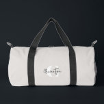 Beige Modern Minimalist Monogrammed Duffle Bag<br><div class="desc">Beige Modern Minimalist Monogrammed design.</div>