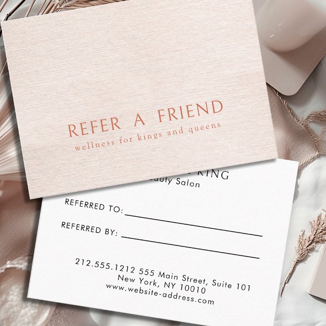 Beige Modern Minimalist Salon Discount Card (Creator Uploaded)