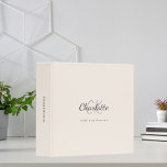 Beige monogram initials name 3 ring binder<br><div class="desc">A trendy beige background. Personalize and add your first name,  monogram initials,  letters and full name. 
Spine: add a text.</div>
