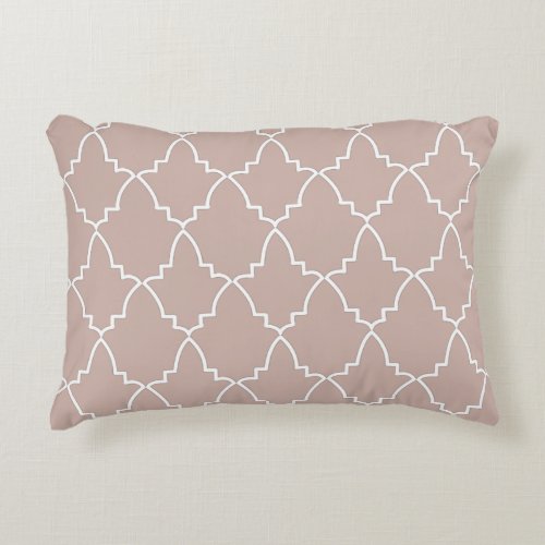 Beige Moroccan Lattice Pattern Accent Pillow