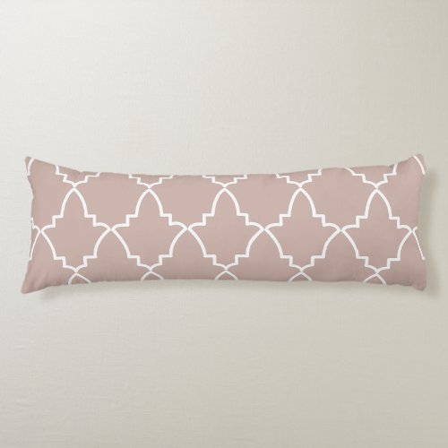 Beige Moroccan Lattice Pattern Body Pillow