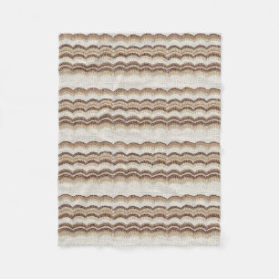 Beige Mosaic Small Fleece Blanket