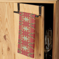 Beige Mustard Green Brown Red Orange Tribal Art