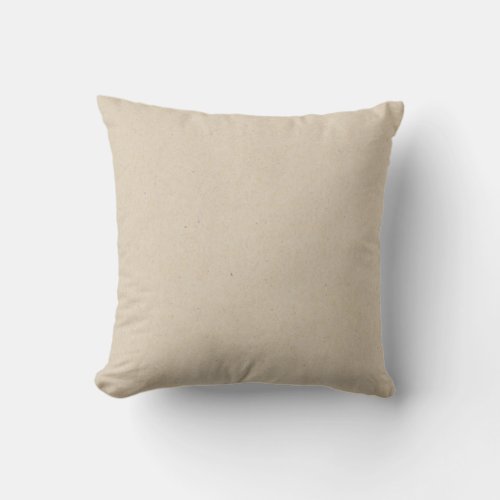 Beige Natural Throw Pillow