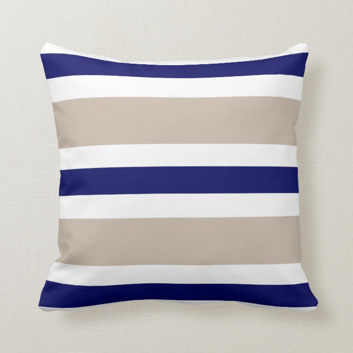 navy and beige pillows