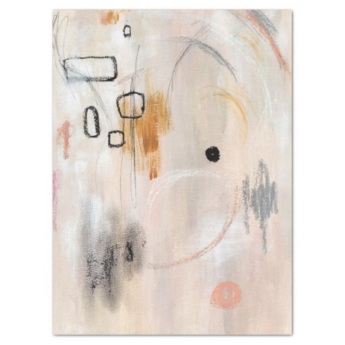 Beige neutral abstract art Tissue Paper