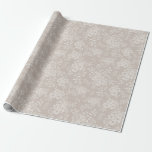 Beige Neutral Wildflower Pattern Wrapping Paper