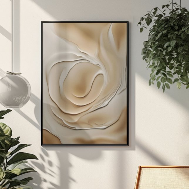 Beige Neutrals Trending Abstract Art Poster (Creator Uploaded)