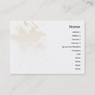 Beige On White Splatter - Chubby Business Card
