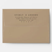 Beige or Any Color Return Address on back flap Envelope (Back (Top Flap))