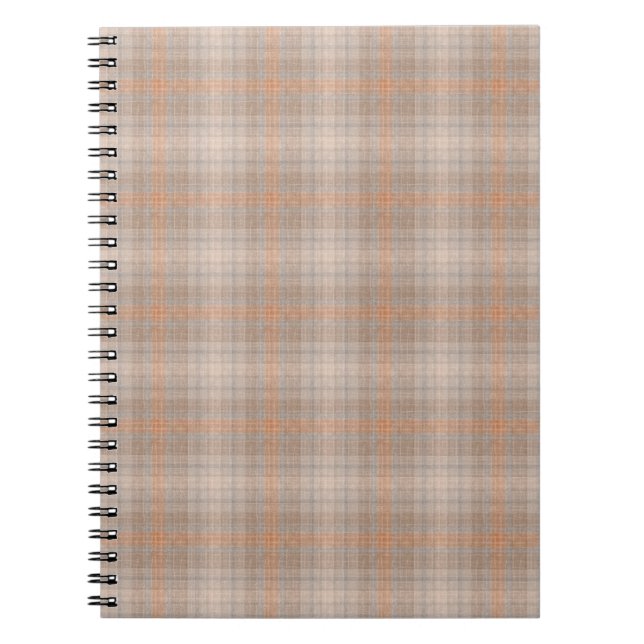 Beige orange checkered notebook (Front)