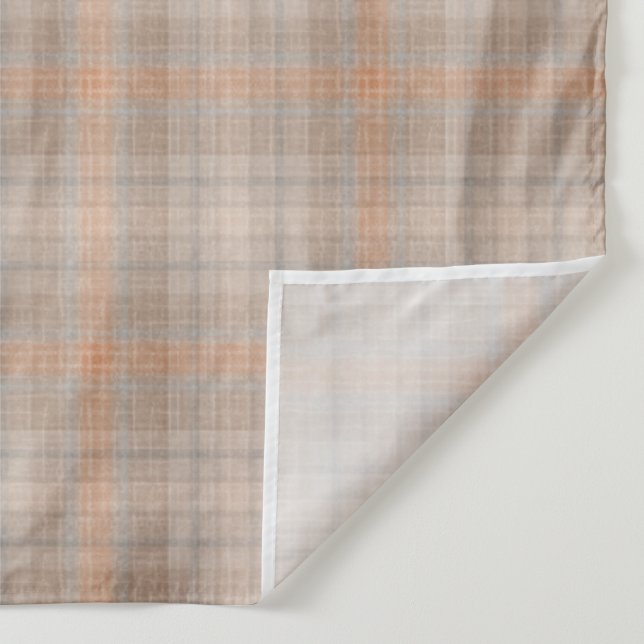 Beige orange checkered tapestry (Detail)