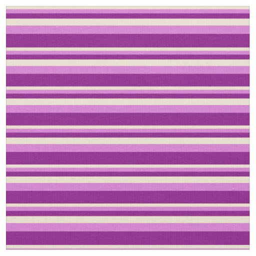 Beige, Orchid & Purple Stripes Fabric